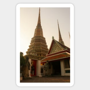 Fourth entrance view to Phra Chedi Rai at Wat Pho Sticker